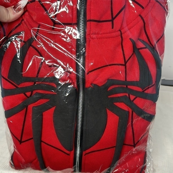 Last stand Spider Man RED AND BLACK SUIT Full zip hoodie XXL - Picture 8 of 8